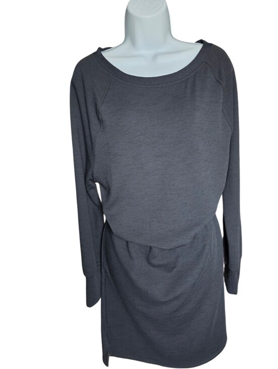 Prana Dresses & Skirts - prAna Sunrise Long Sleeve Knit Dress Size L Charcoal Black